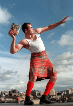 Rory McCann in his first commercial ads of Scott’s Porage Oats